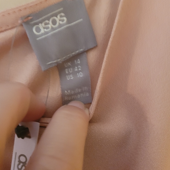 ASOS stunning dusty pink wiggle style sheath dress size 10 - Picture 8 of 8